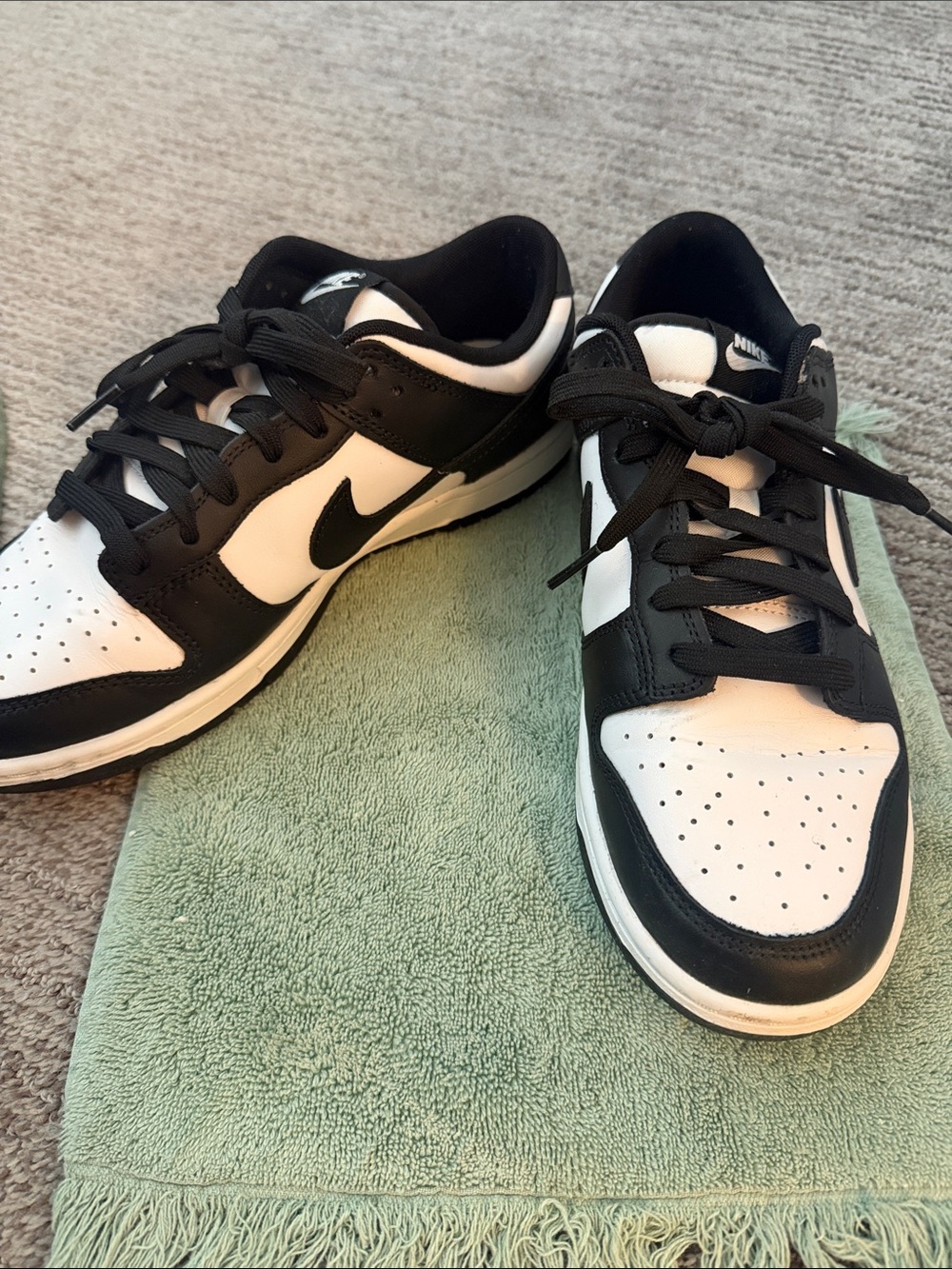 Nike Black and White Low-Top Sneakers-Dunks